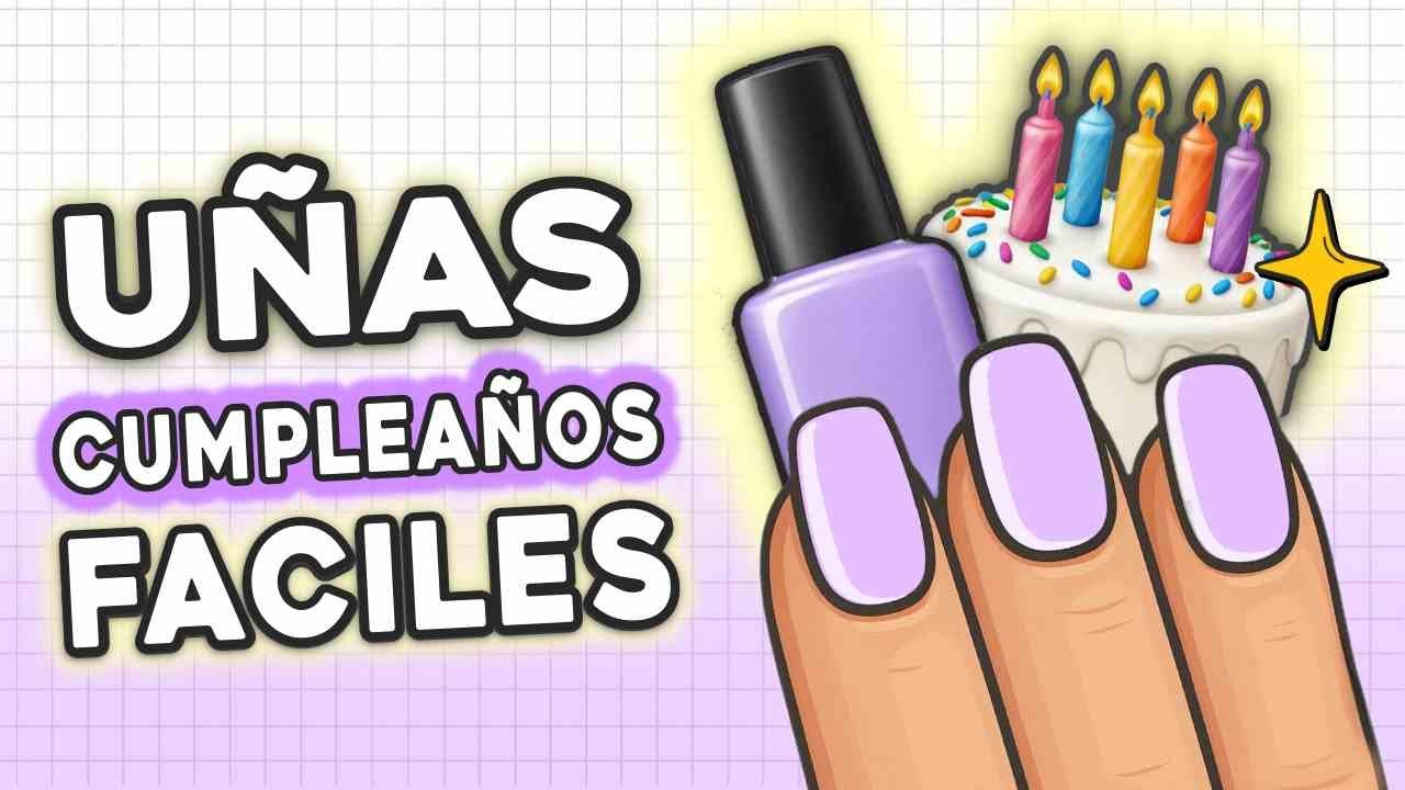 #NailVlog 🎥 UÑAS de CUMPLEAÑOS en casa 🎂 FÁCILES y RÁPIDAS 💅