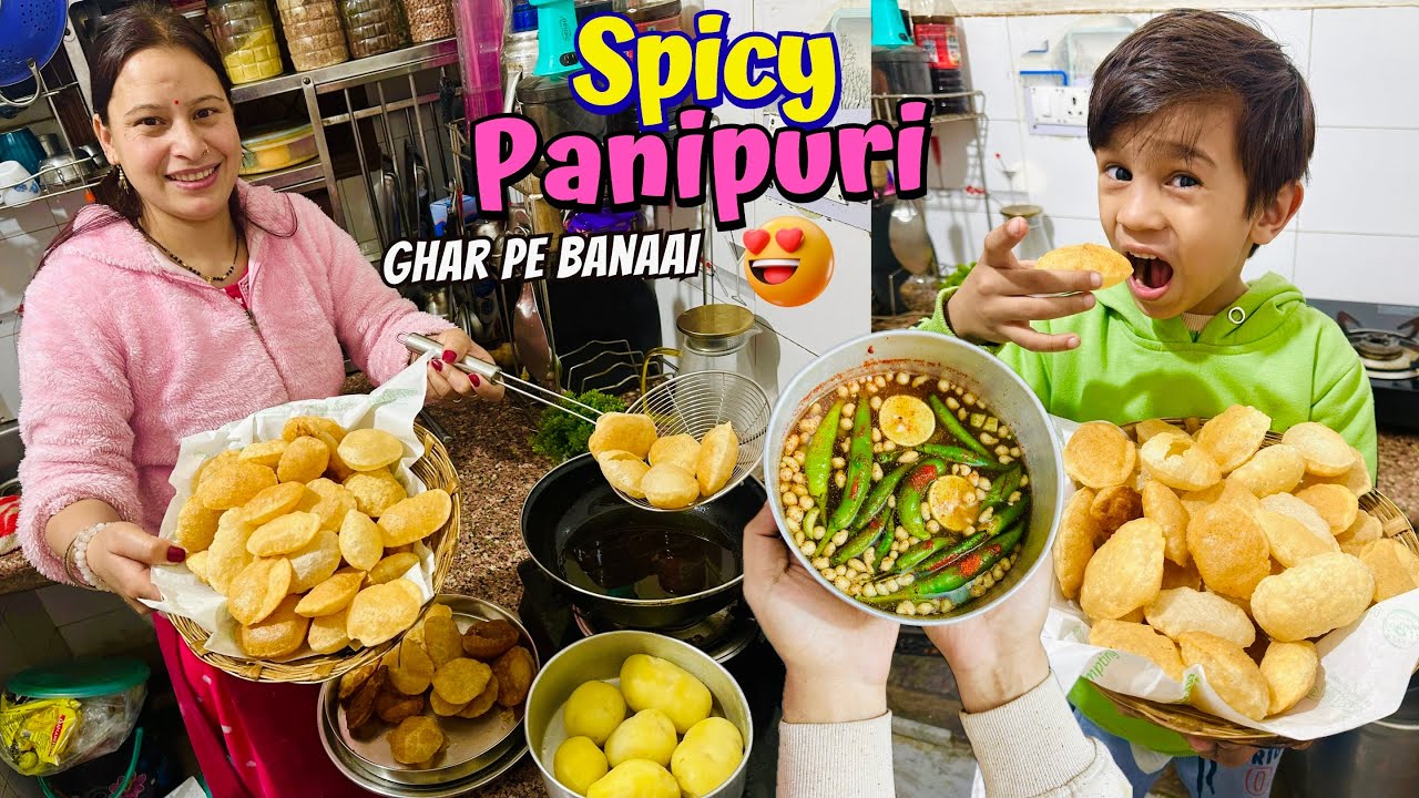 Spicy Panipuri Ghar Pe Banaai 😍 Maza Aa Gaya 🥵