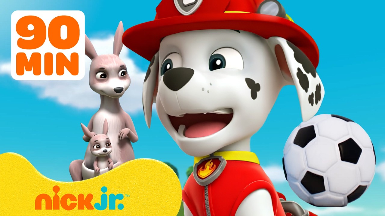 Hop and Bounce with Marshall! 🦘⚽️  PAW Patrol Missions & Rescues! | 90 Minutes | Skye and Friends