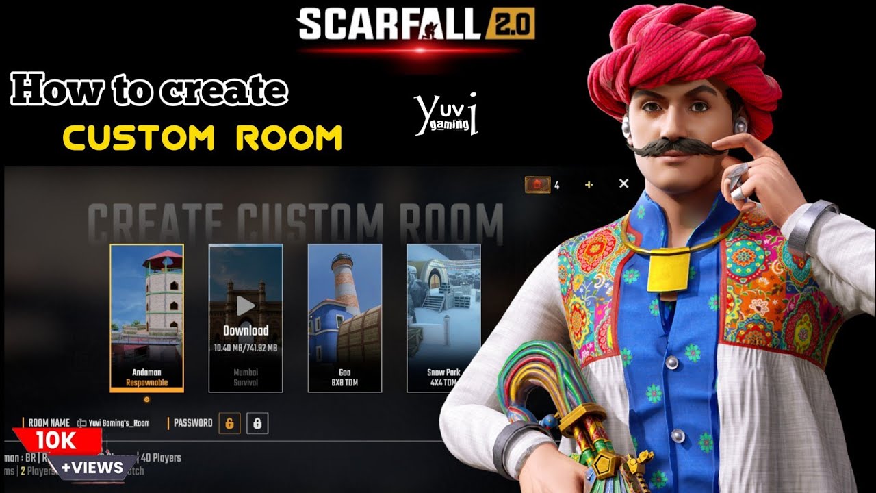 How to create custom room in scarfall 2.0 scarfall main custom room kese banaye🤯 #scarfall#trending 