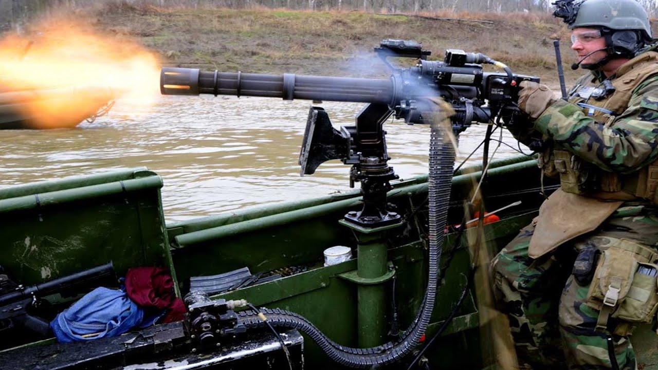 M134 Minigun Multi Barrel Fire 6,000 rounds per minute