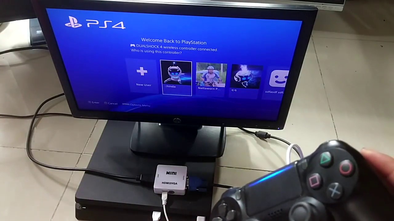 ต่อ PS4 กับจอ monitor คอมเก่าด้วย HDMI to VGA (PS4 Safe mode)