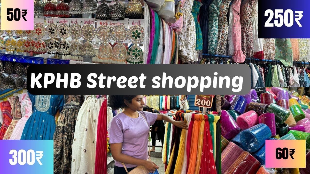 Kphb street shopping | cheapest street shopping | jntu street shopping in telugu by Chandini