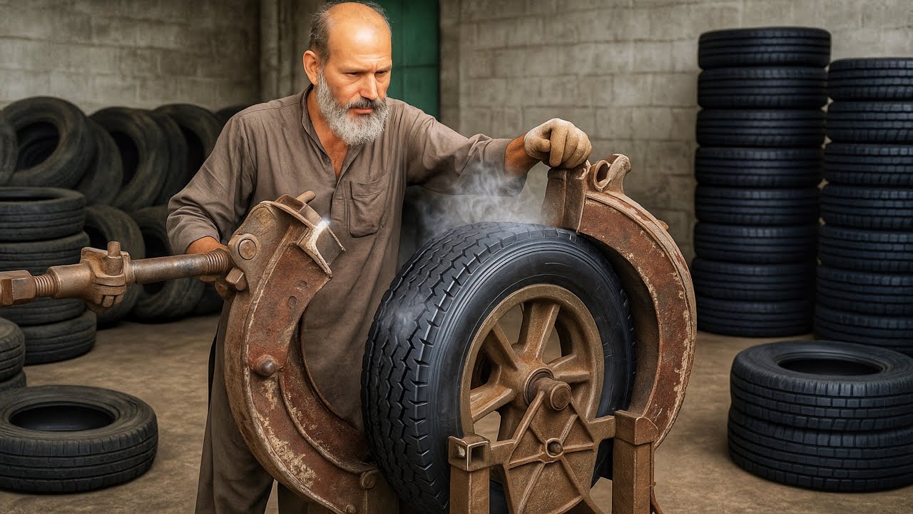 How Old Tires Are Recycled & Retreaded in Factory | Amazing Technology