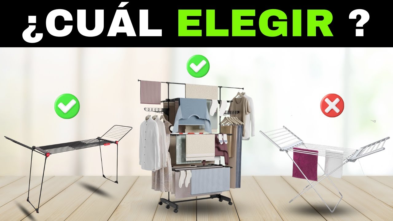 ✅7 Mejores Tendederos de Ropa Plegables [2026] 👕 Extensibles, Verticales, Eléctricos de Amazon