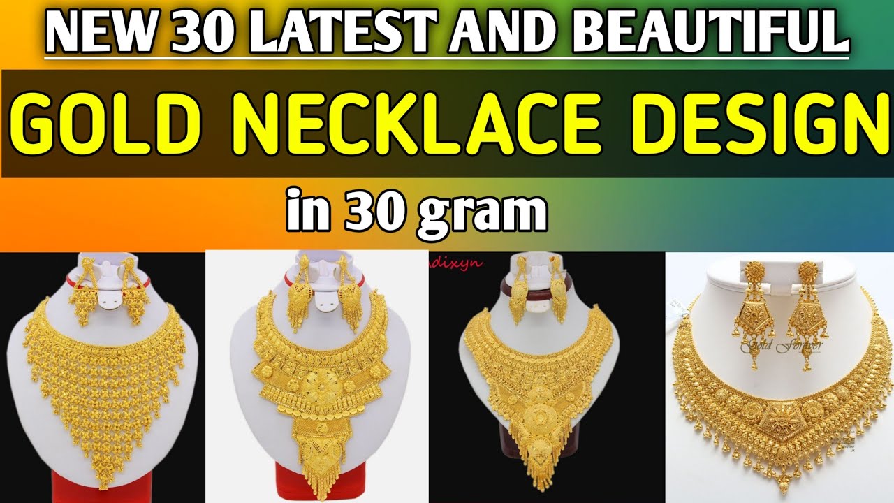 30 Latest and Beautiful Gold necklace designs in 30 gram @BluestoneJewellery1 Gold jewellery