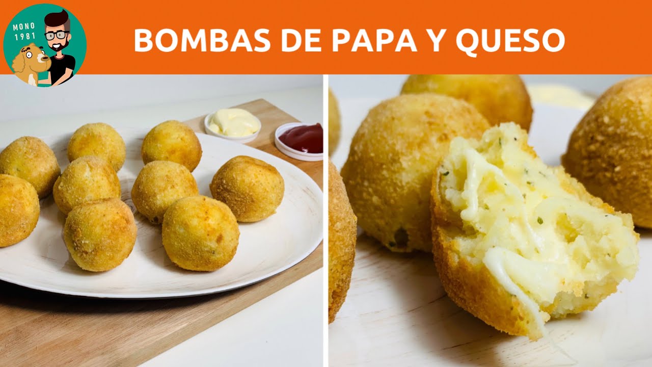 Bombas de Papa Rellenas de Queso - Receta Para Hacerlas Fritas o al Horno / MONO 1981
