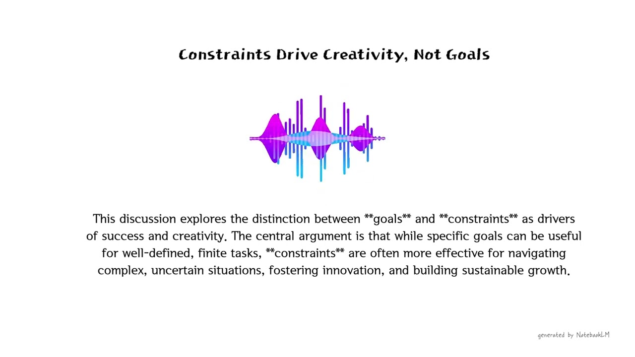 Constraints Drive Creativity, Not Goals