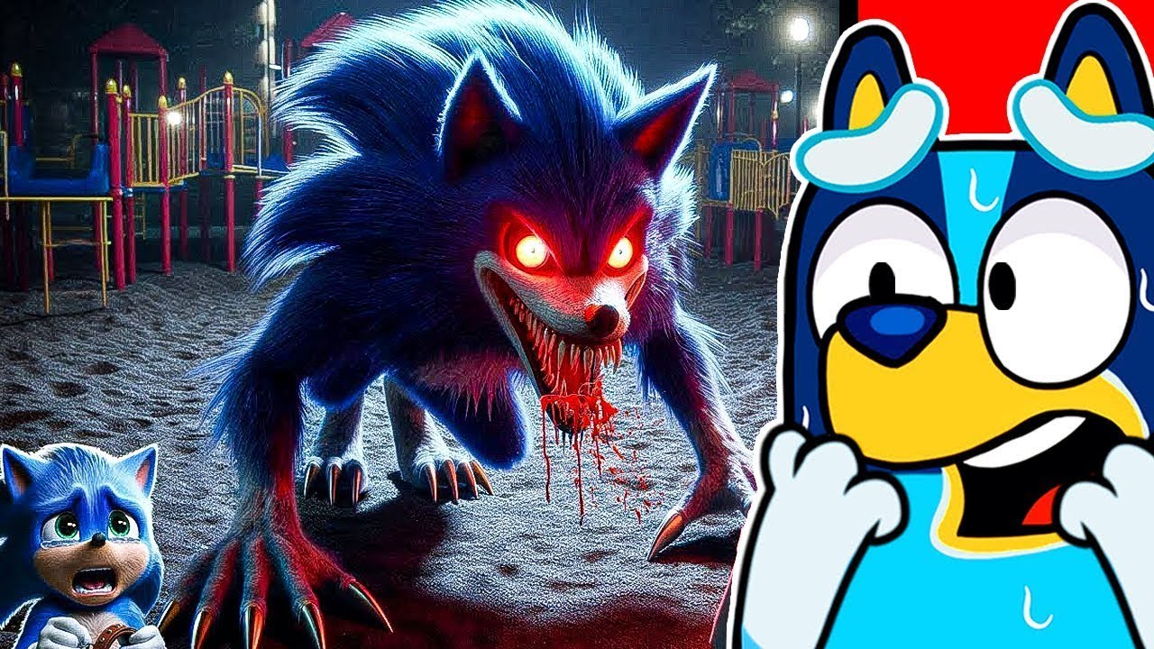 BLUEY RÉAGIT à SONIC TÉRRIFIANT ANIMATION !