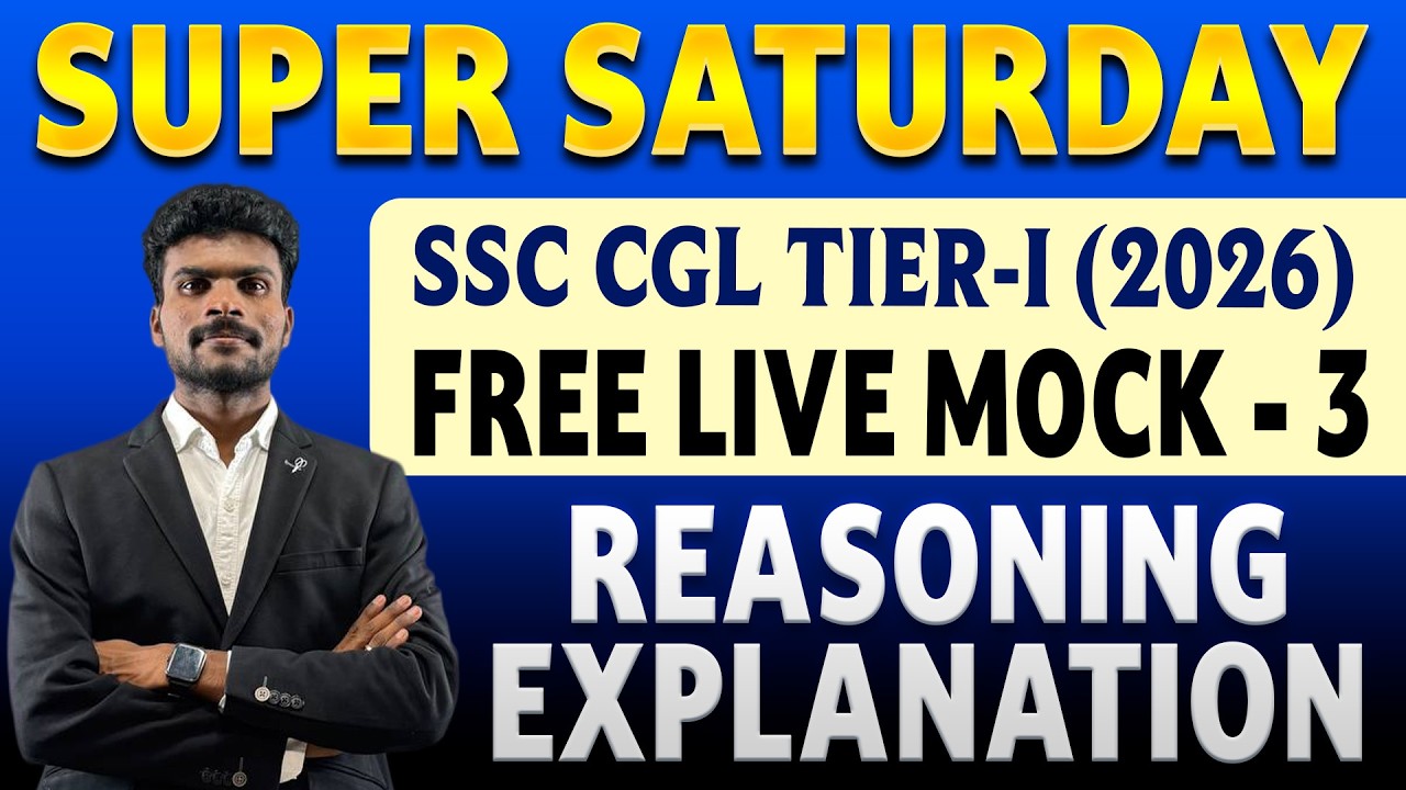 CGL TIER-I LIVE MOCK-3 REASONING EXPLANATION by KALYAN SIR || EVEREST COACHING POINT