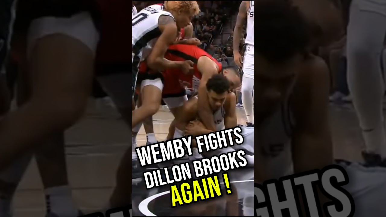 WEMBY Fights DILLON Brooks AGAIN!  #wembanyamahighlights #nbafight