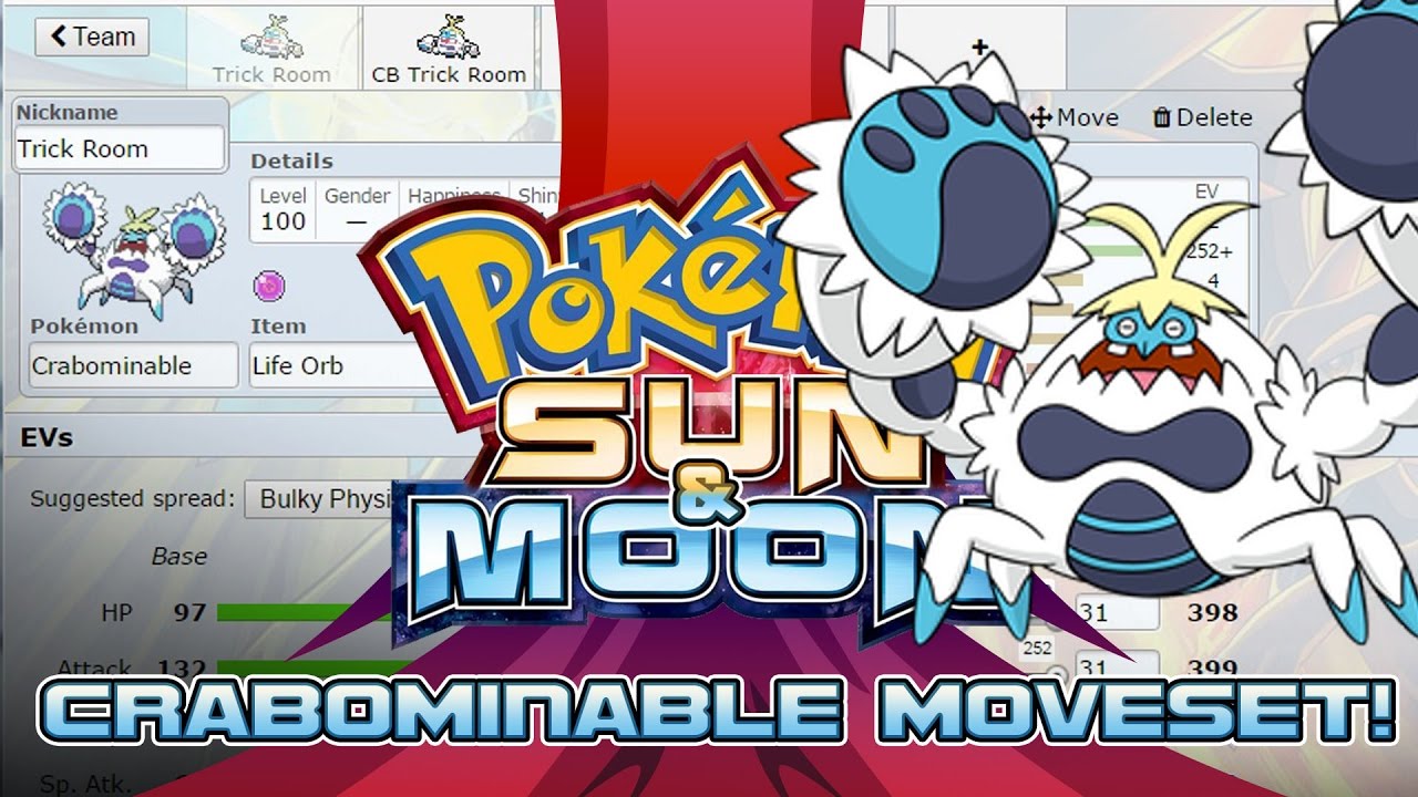 Crabominable Moveset Guide! How to use Crabominable! Pokemon Sun and Moon! w/ PokeaimMD!