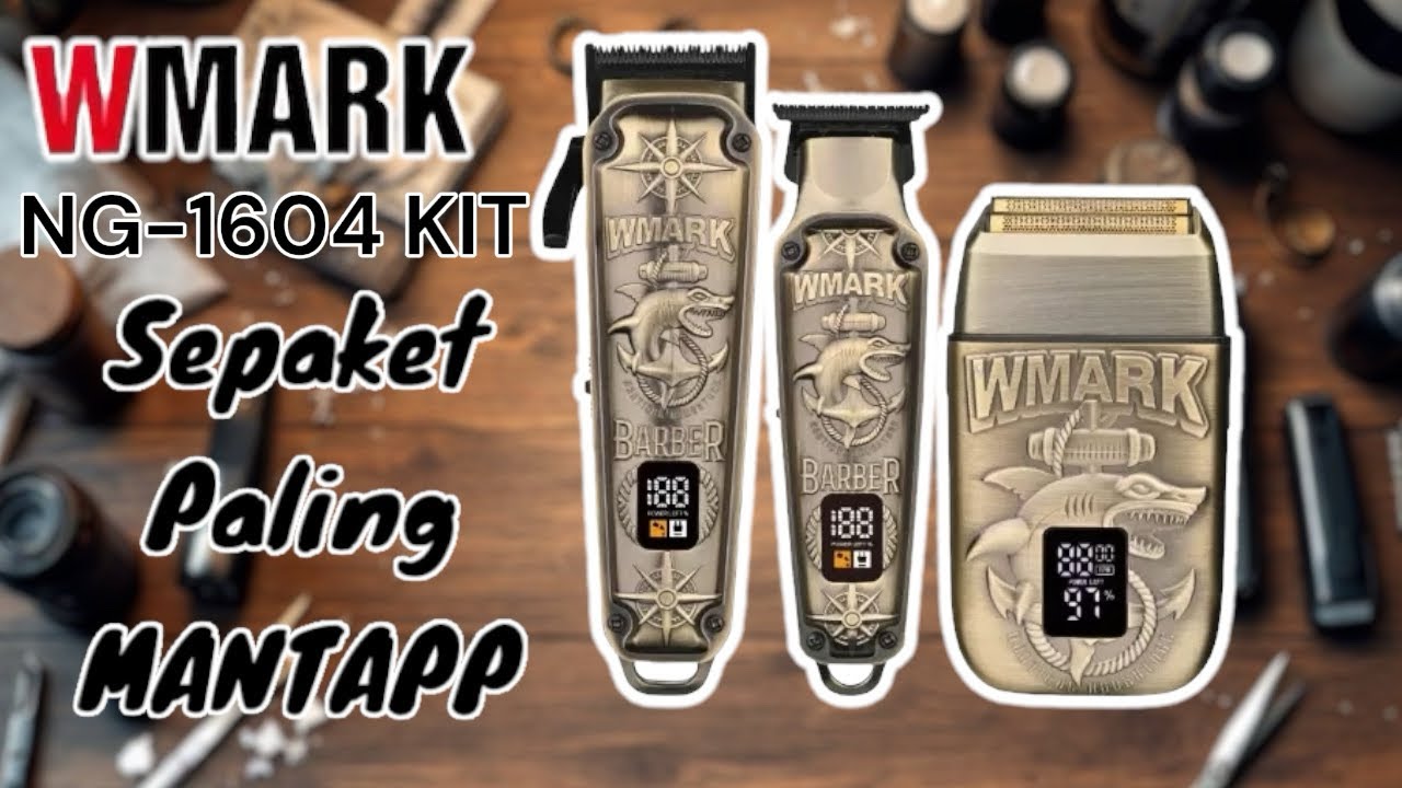 Unboxing review Wmark Ng 1604 KIT sepaket clipper trimmer shaver #wmark