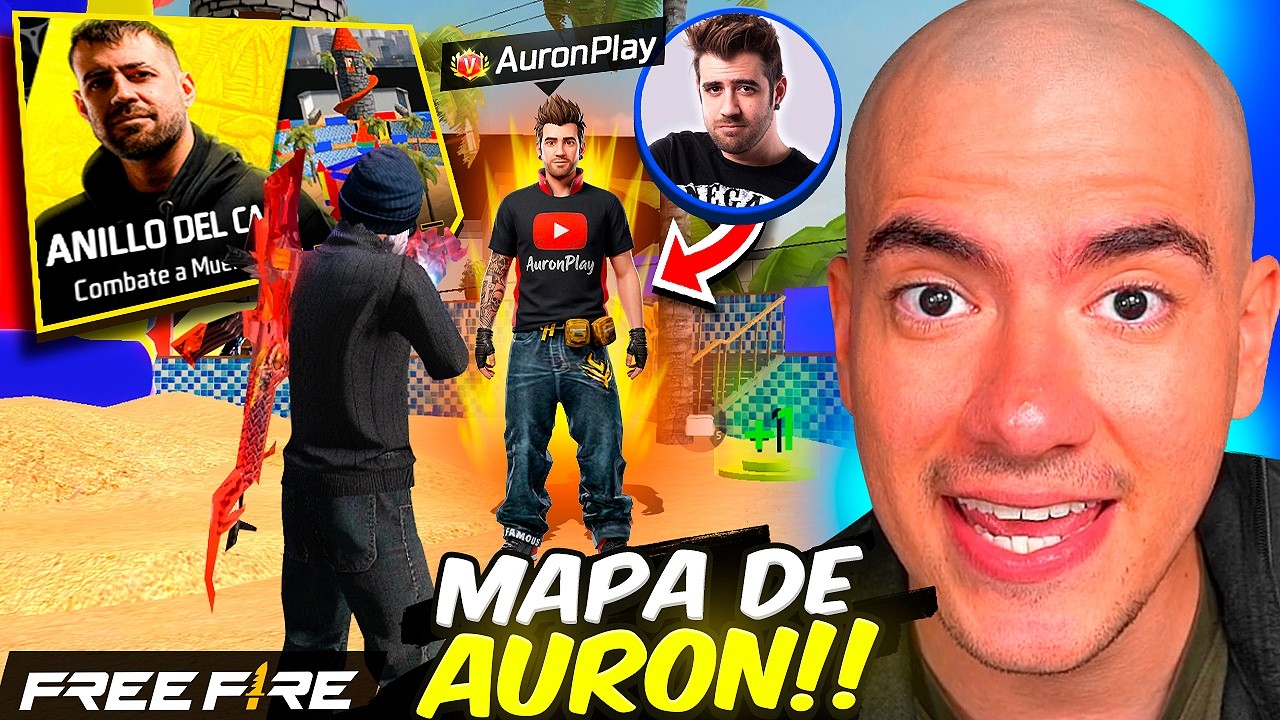 PROBE EL MAPA DE AURONPLAY EN FREE FIRE Y CASI ME QUEDO CALVO !! - TheDonato Live