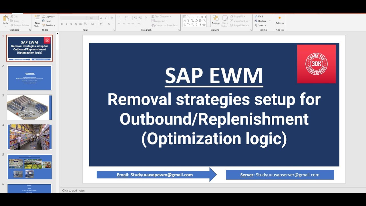 SAP EWM - Removal strategies setup for Outbound/Replenishment(Optimization logic)