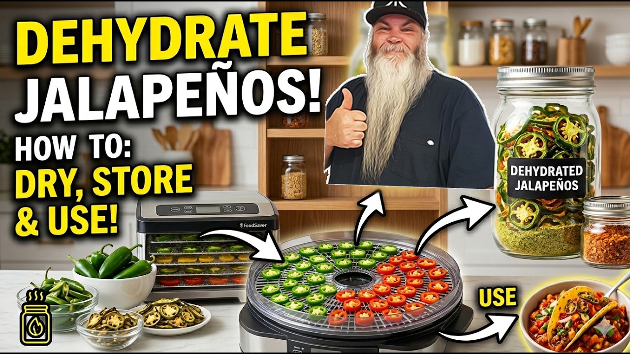 How To Dehydrate Jalapeno Peppers. Recipe & Storage ideas.