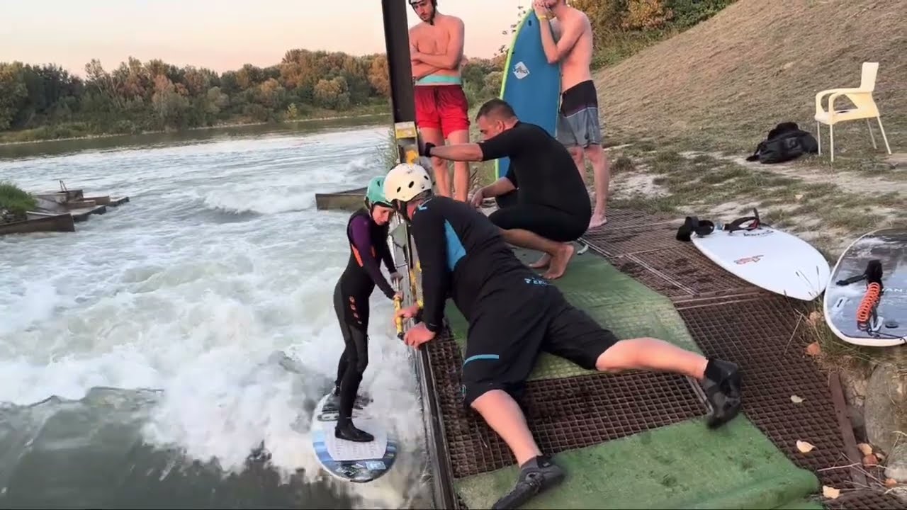 First Time Surfing in Čunovo, Slovakia! Conquering the Wave on a Surfboard