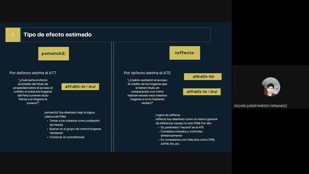 Diferencias entre los comandos teffect y psmatch2 en modelos PSM en Stata