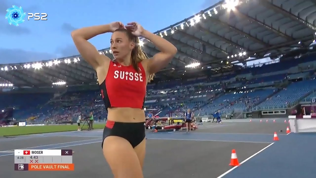 Angelica Moser, Women's European Pole Vault 2024 #angelicamoser #womenspolevault #roma2024