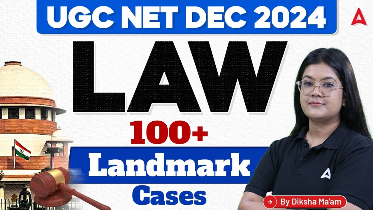 UGC NET LAW Paper 2 100+ Landmark Cases | By Diksha Ma'am