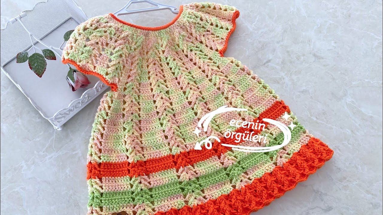 Платье Easy Knit / Детское платье крючком / Для детей 2-3 лет