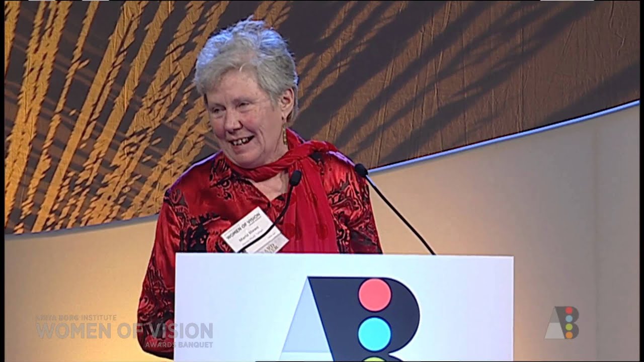 Maria Klawe Accepts WOV 2014 ABIE Award for Leadership