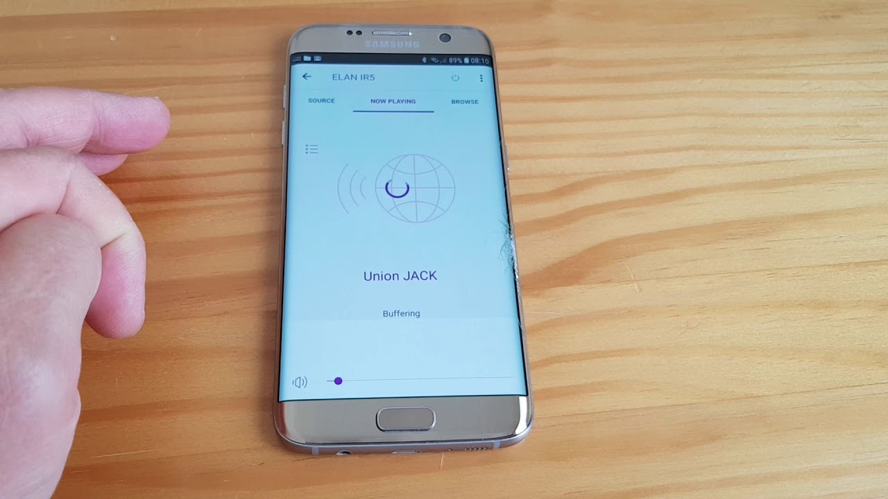 The Pure Select app controlling the Elan IR5