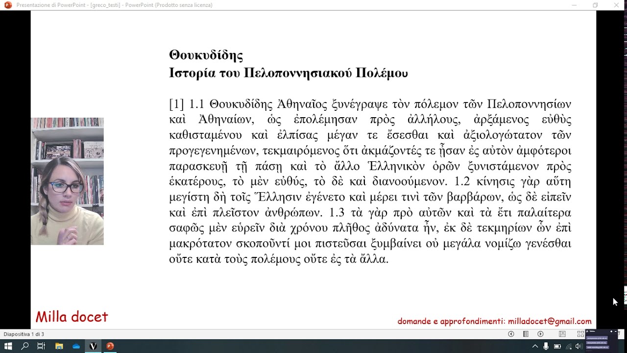 greco Come tradurre Tucidide