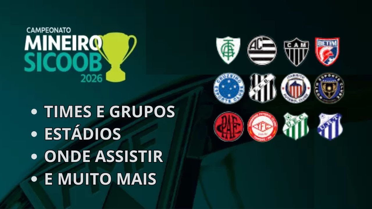 TIMES E GRUPOS DO MINEIRO 2026, ONDE ASSISTIR, VAGAS, REGULAMENTO, ESTÁDIOS E MUITO MAIS