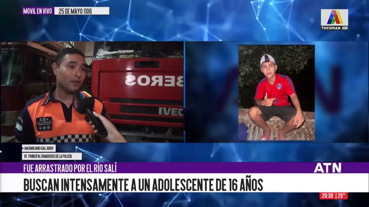 Buscan intensamente a un adolescente de 16 años arrastrado por el Río Salí