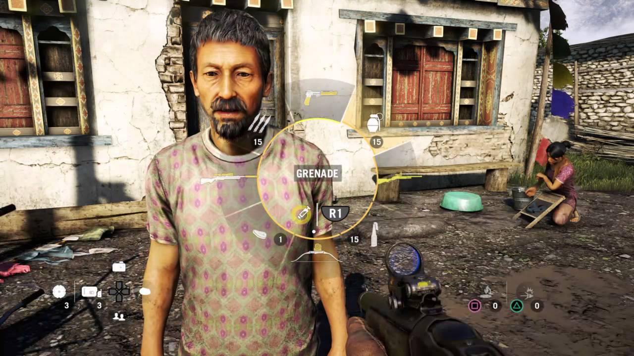Far Cry&reg; 4: Ajay laughs at man&acute;s dead wife