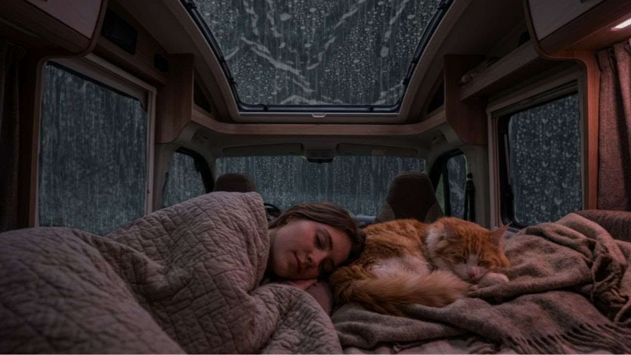 Cozy Van Rain & Soft Thunder for Sleeping Fast