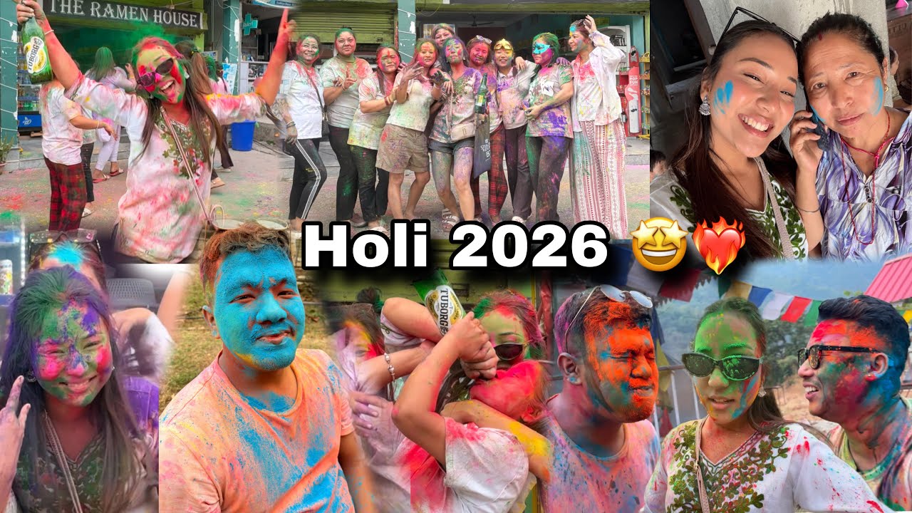 YESPALI KO HOLI MA BABAL RAMAILO VAYO 🤩🤣GAU GHARKO HOLI KO MAJJA NAI DAMIII ❤️‍🔥 SAAB BHOOT HARU 🤪