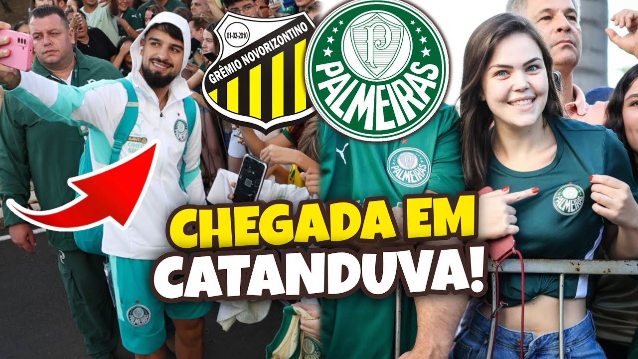 VEJA COMO FOI A CHEGADA DO PALMEIRAS EM CATANDUVA! A TORCIDA COMPARECEU EM PESO! 👏