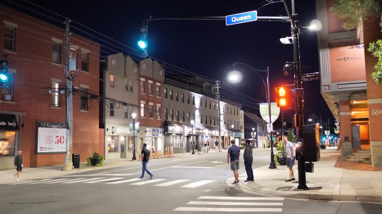 City Night Walk in FREDERICTON N.B. Downtown - New Brunswick 🇨🇦 Canada - Fredericton Nightlife