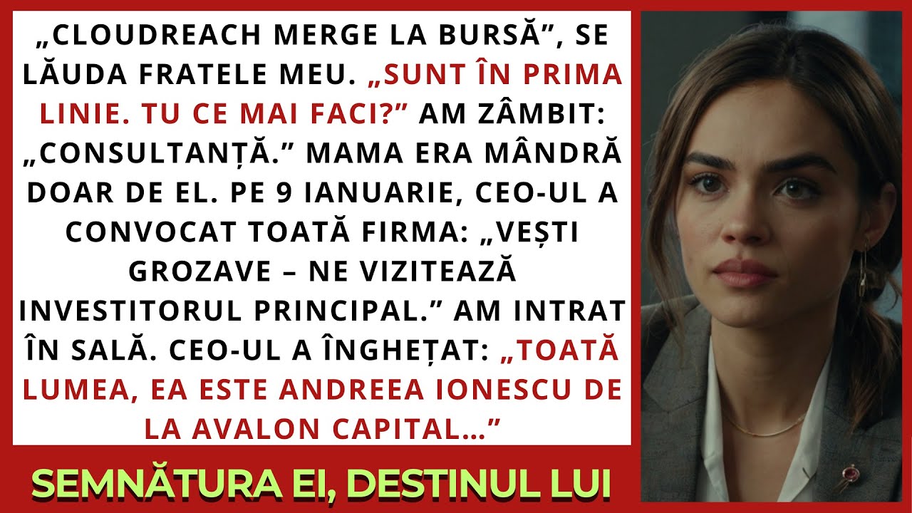 Fratele meu are cel mai rapid start-up din București. Eu îi semnez, în secret, finanțarea.