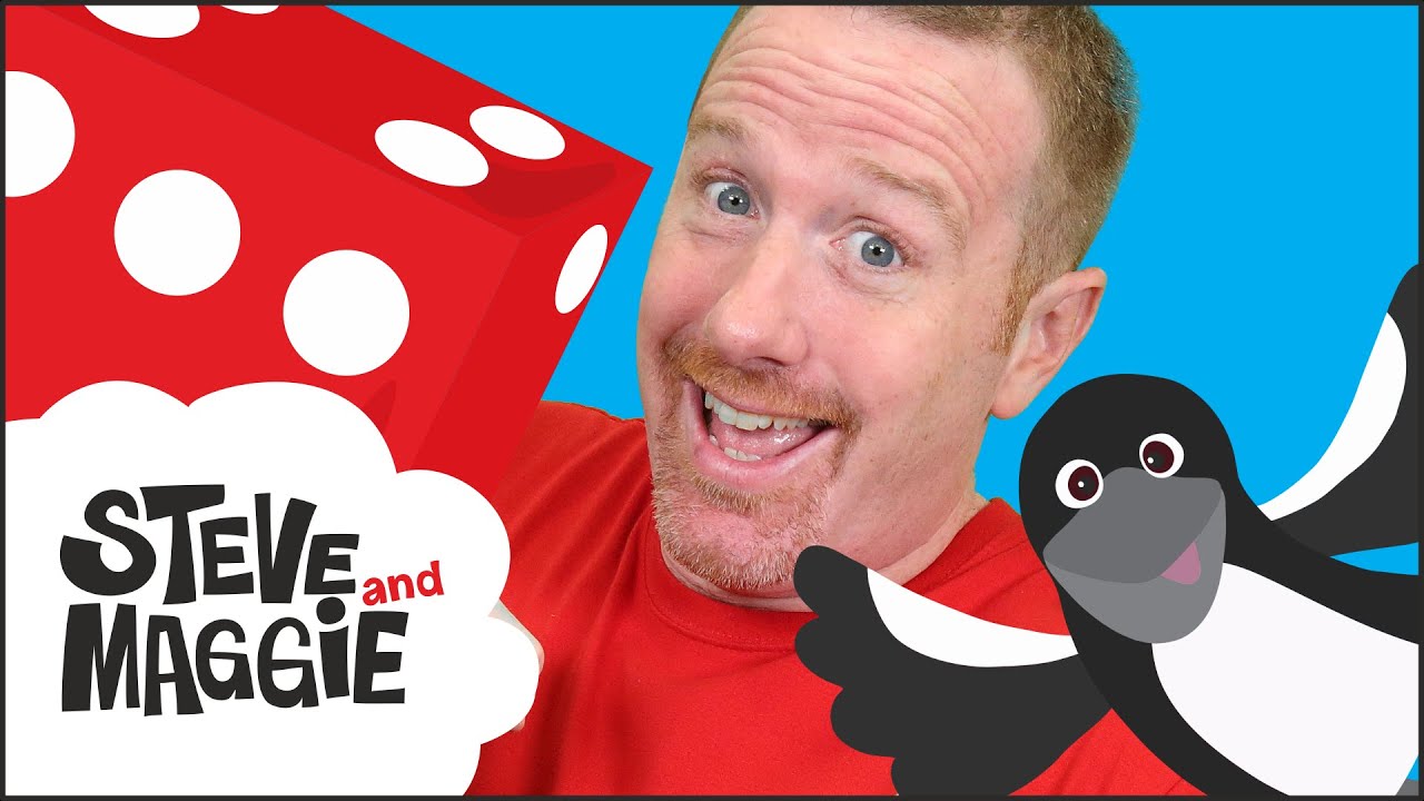 Funny Huge Dice Game with Steve and Maggie | English for Kids | Wow English TV