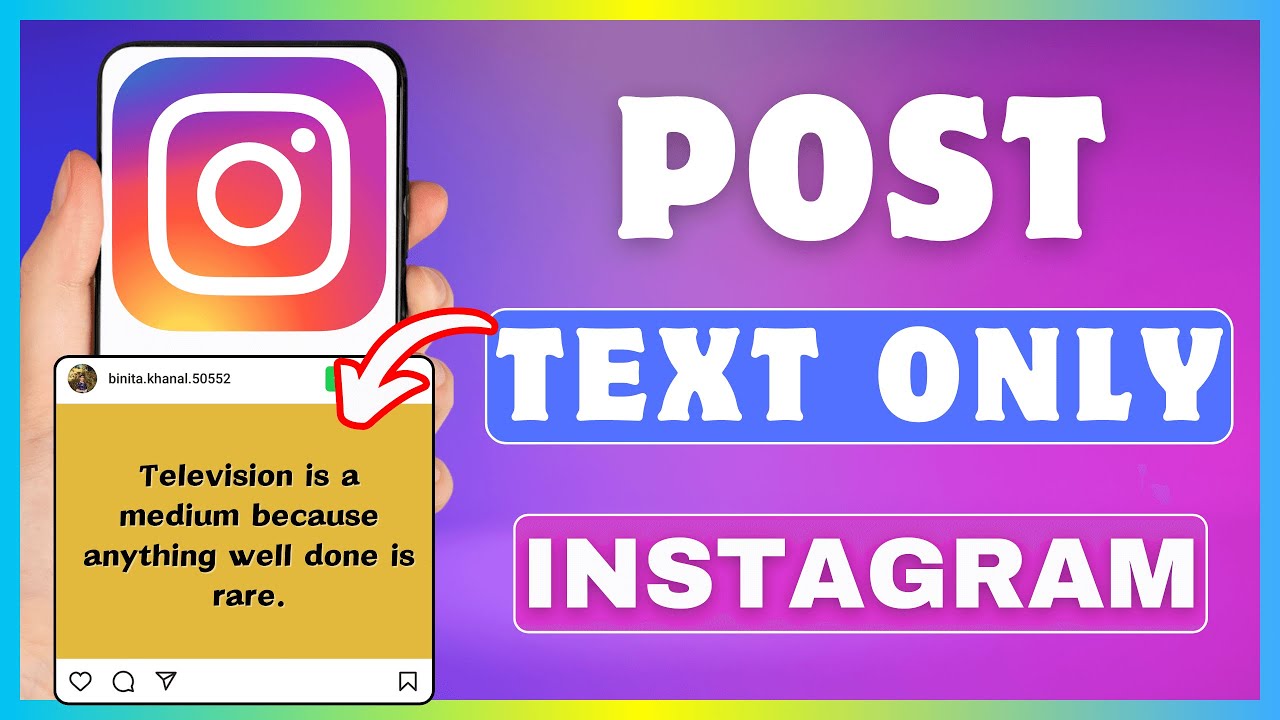 How To Post Text On Instagram | Create Instagram Posts With Text Only