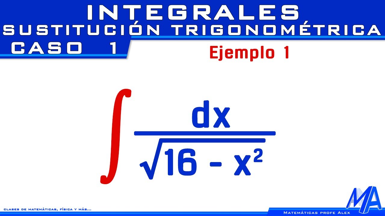 Integrales por sustitución trigonométrica | Caso 1 Ejemplo 1