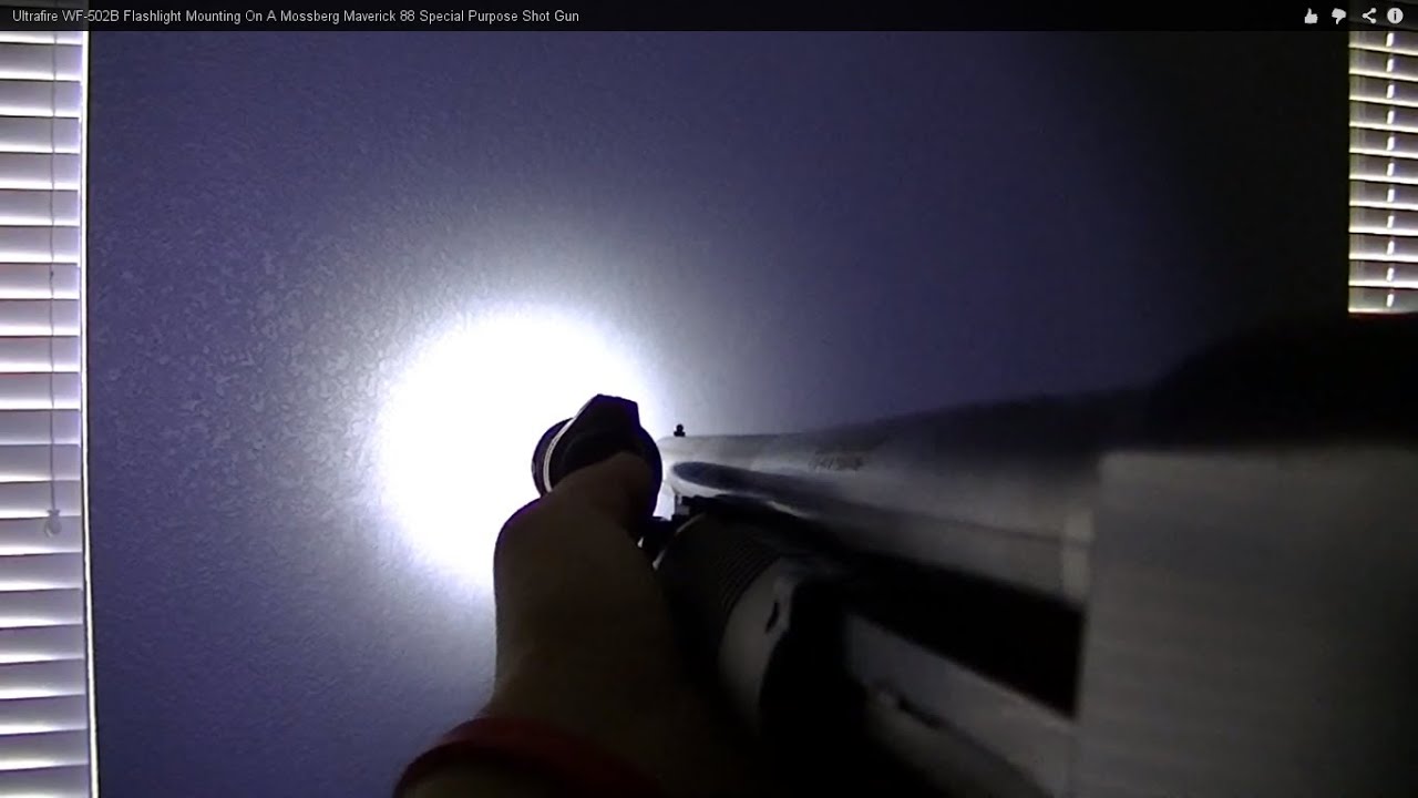 Ultrafire WF-502B Flashlight Mounting On A Mossberg Maverick 88 Special Purpose SG