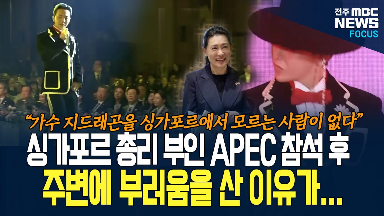 싱가포르 총리 지인들, 총리 부인 GD 공연 직관에 모두 부러워해... 지드래곤 APEC에서 어떤 공연했길래.. 각국 정상들의 마음 모두 사로 잡았나?