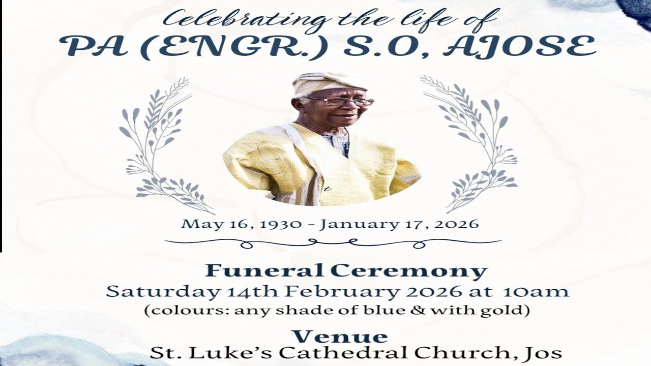 BURIAL SERVICE  OF LATE PA (ENGR.) S. O. AJOSE