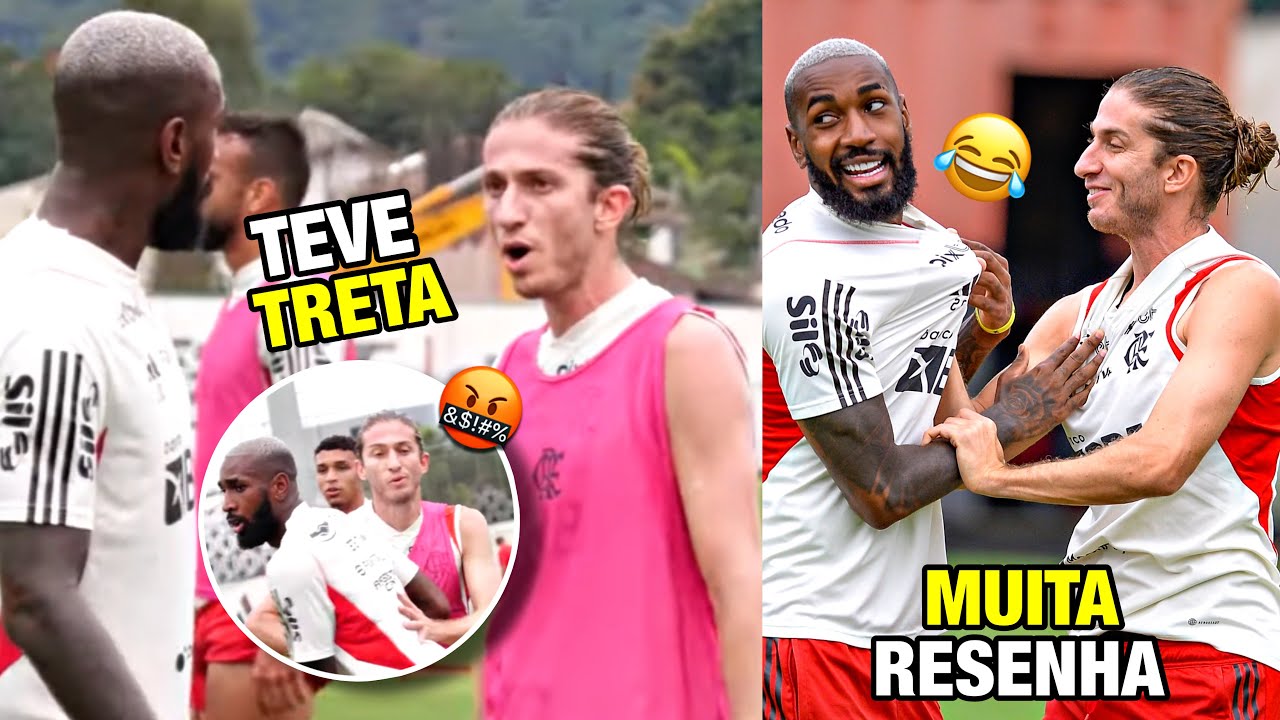 DESAFIO DE GERSON E FILIPE LUÍS NO TREINO DO FLAMENGO! (MUITA BRIGA E RESENHA)