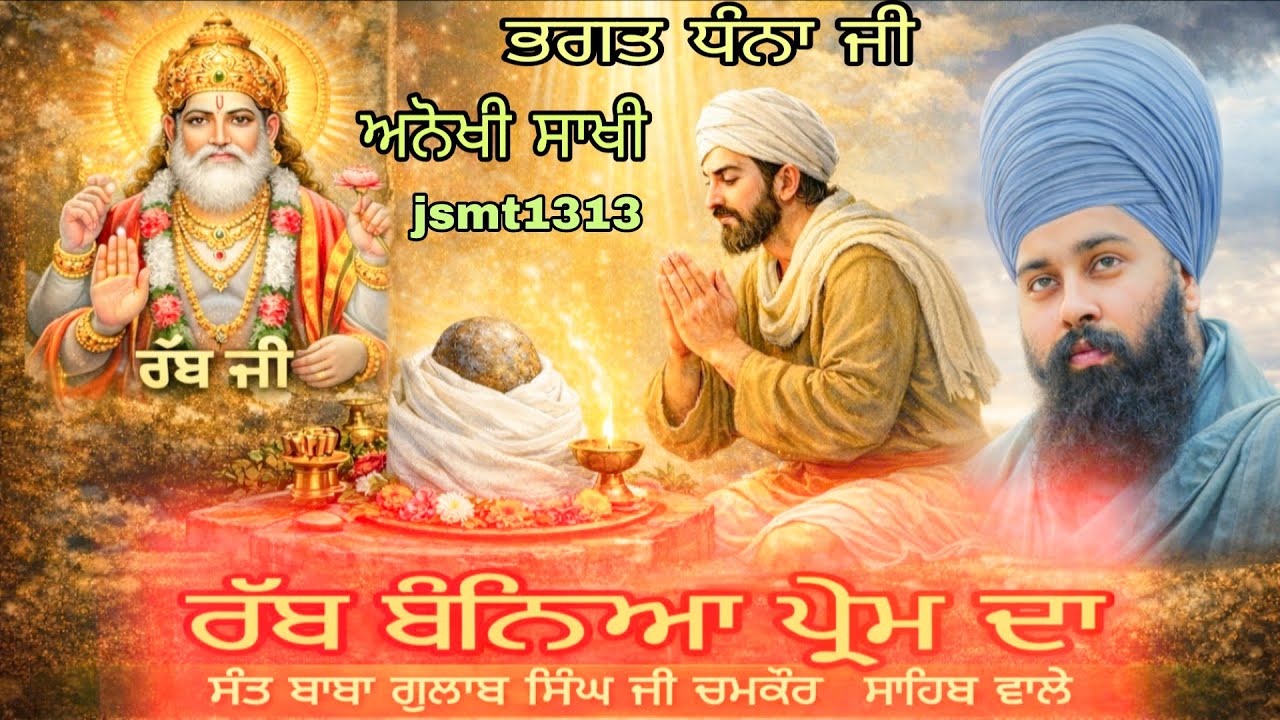 ਰੱਬ ਬੰਨਿਆ ਪ੍ਰੇਮ ਦਾ, ਸਾਖੀ ਭਗਤ ਧੰਨਾ ਜੀ, ਦੀਵਾਨ ਸੰਤ ਬਾਬਾ ਗੁਲਾਬ ਸਿੰਘ ਜੀ ਚਮਕੌਰ ਸਾਹਿਬ ਵਾਲੇ 