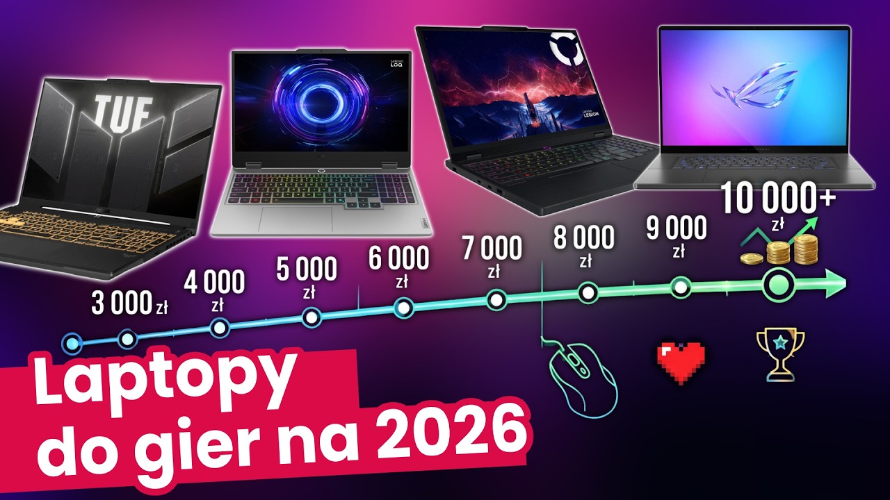 Najlepsze LAPTOPY DO GIER. Polecane modele 2026