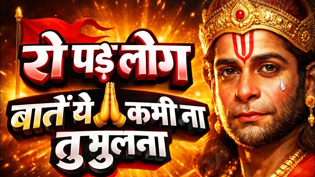 🚩 सुनते ही रो पड़ेंगे आप | बातें ये कभी ना तू भूलना  हनुमान जी का दिल छू लेने वाला भजन | जय बजरंगबली