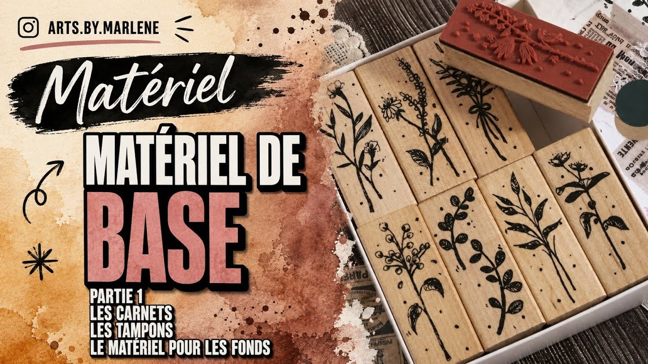 Le matériel de base en Art Journal: partie 1: carnets, tampons et materiels pour les fonds