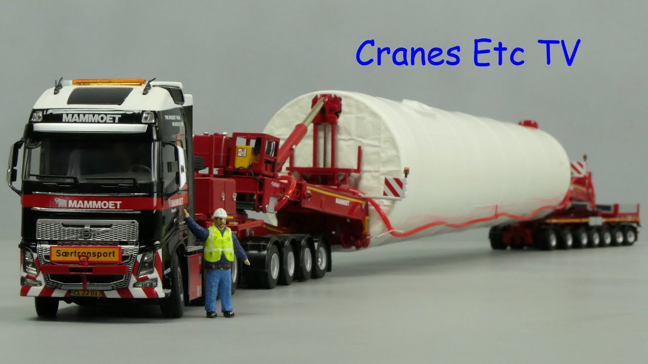 Транспортер ветряных мельниц WSI Mammoet Mega Windmill Transporter от Cranes Etc TV