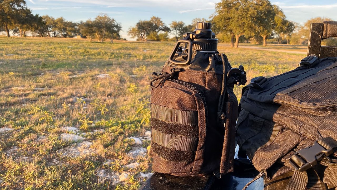 Tactical Battle Water Bottle 1/2 Gallon with Carry System by OneTigris