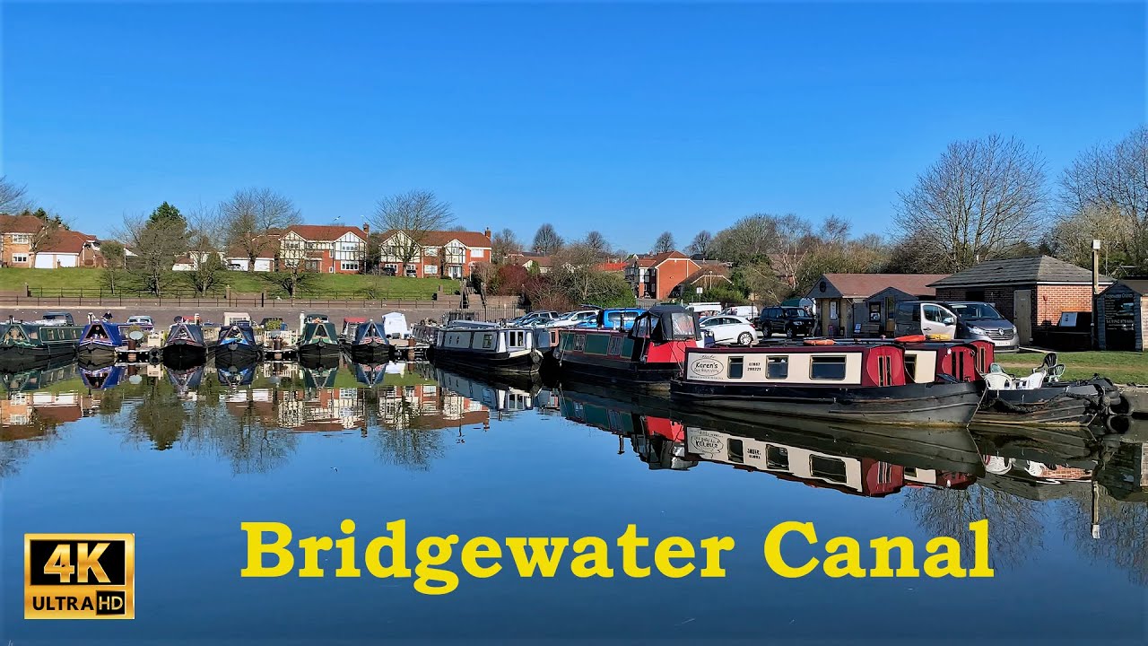 Bridgewater Canal Walk, Boothstown, Worsley, Greater Manchester in 4K
